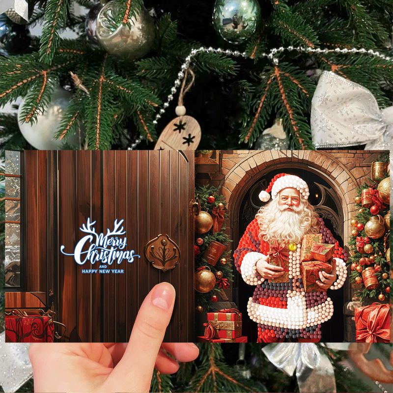 diamond painting premium kerstkaarten – 12 stuks – afbeelding 10