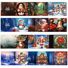 diamond painting premium kerstkaarten – 12 stuks – afbeelding 13
