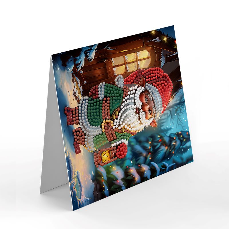 diamond painting premium kerstkaarten – 12 stuks – afbeelding 5