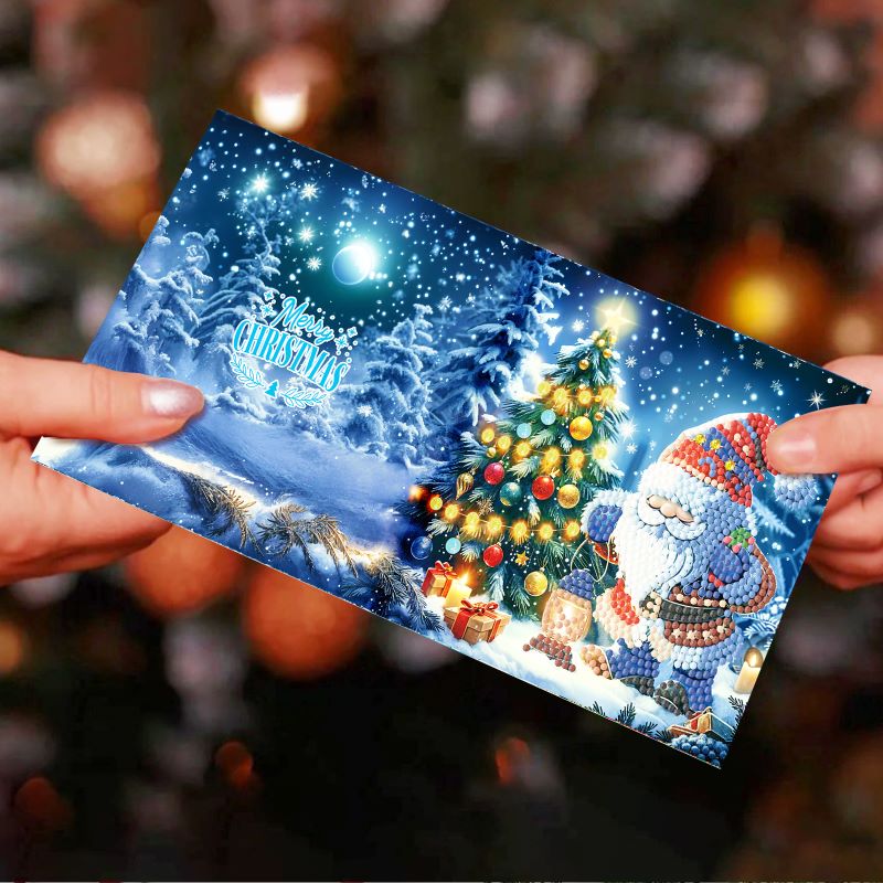 diamond painting premium kerstkaarten – 12 stuks – afbeelding 11