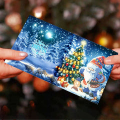 diamond painting premium kerstkaarten – 12 stuks – afbeelding 11