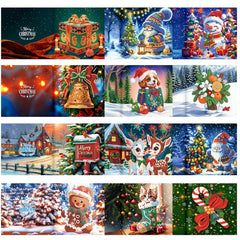 diamond painting premium kerstkaarten – 12 stuks – afbeelding 12