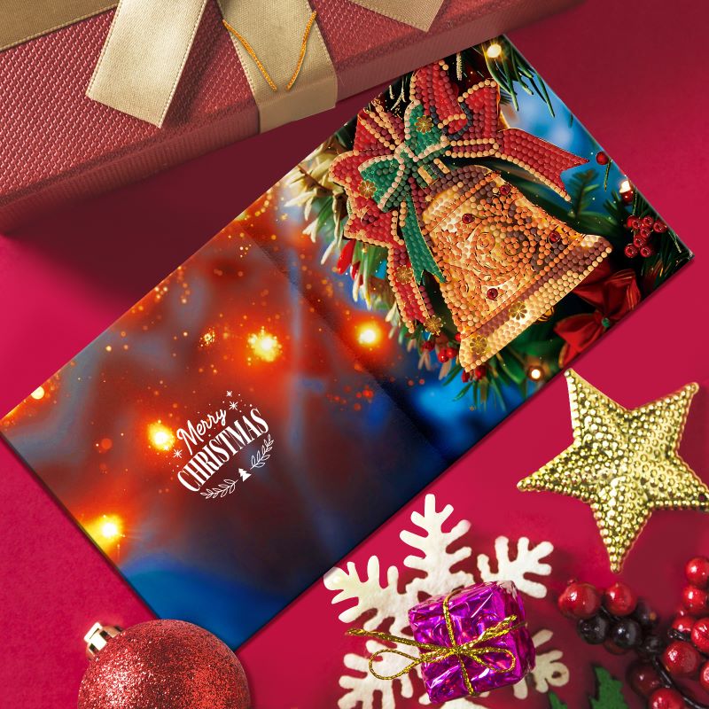 diamond painting premium kerstkaarten – 12 stuks – afbeelding 4