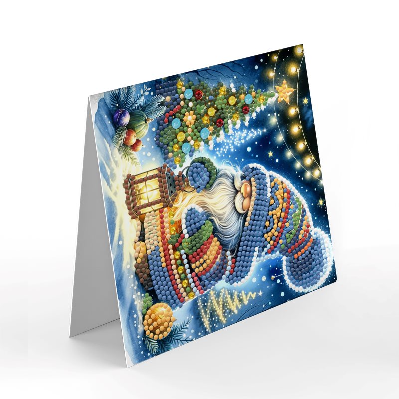 diamond painting premium kerstkaarten – 12 stuks – afbeelding 6