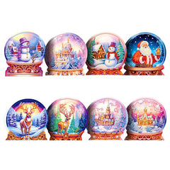 diamond painting premium kerstkaarten – 8 stuks – afbeelding 1