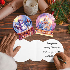 diamond painting premium kerstkaarten – 8 stuks – afbeelding 3