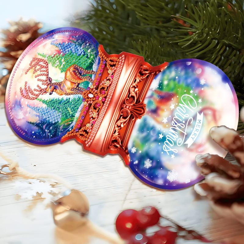 diamond painting premium kerstkaarten – 8 stuks – afbeelding 7