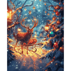 diamond painting - reis door de sneeuw – afbeelding 1
