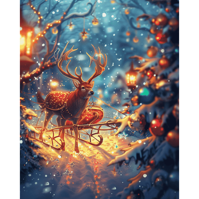 diamond painting - reis door de sneeuw – afbeelding 1