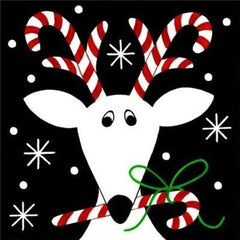 diamond painting - rendier kerst – afbeelding 1