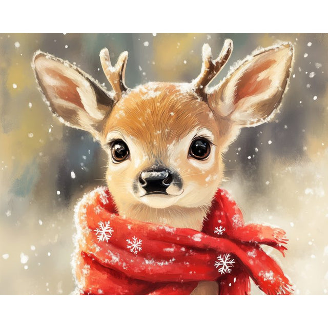 diamond painting - schattig baby hertje – afbeelding 1