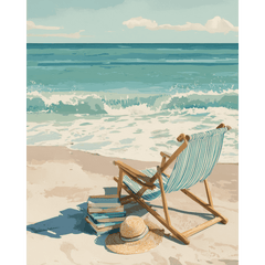 diamond painting - sereen strand – afbeelding 1