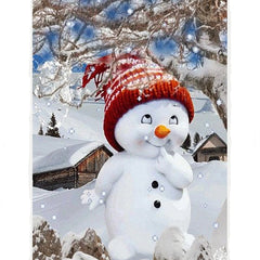 diamond painting - sneeuwpop – afbeelding 1