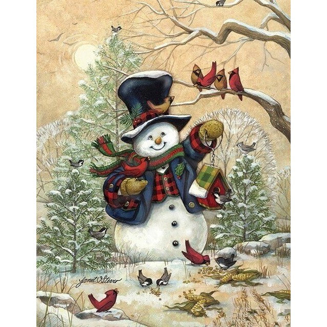 diamond painting - sneeuwpop – afbeelding 1