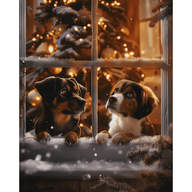 diamond painting - wachten op de kerstman – afbeelding 1