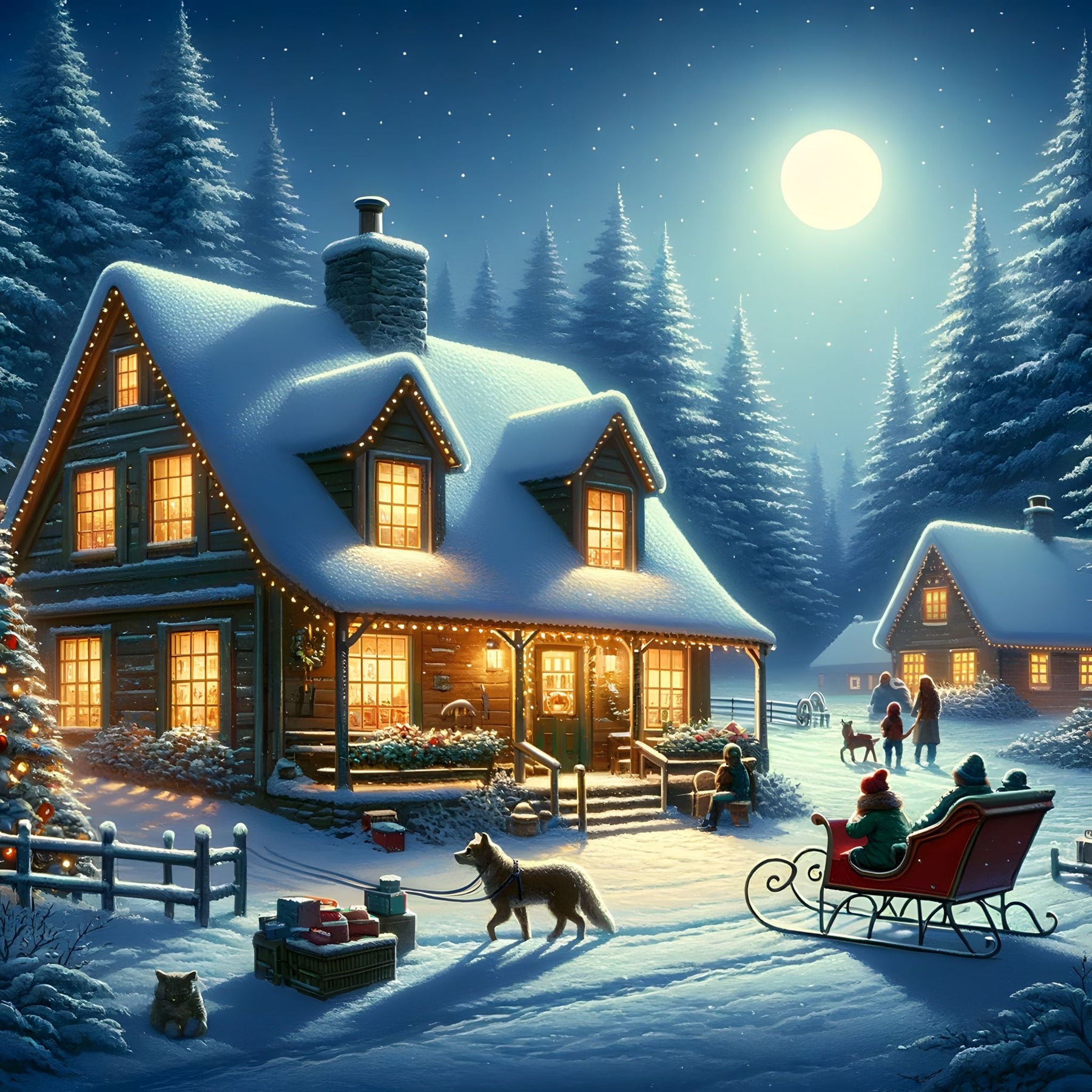 diamond painting - winterlandschap – afbeelding 1
