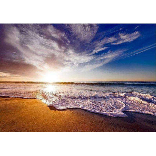 diamond painting - zonsondergang strand – afbeelding 1
