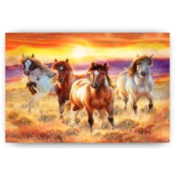 Diamond Painting Prachtige paarden in een veld