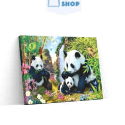 Diamond Painting Panda's eten bamboe - SEOS Shop ®