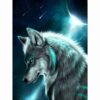 Diamond Painting - Wolf in maanlicht - 30x25 cm - FULL - Volledig, met vierkante steentjes