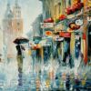 Stad in de regen - Veel verschillende kleuren Diamond painting - 30x25cm - Volledige bedekking - SEOS Shop
