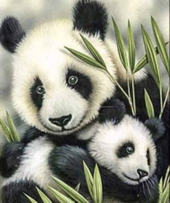 Diamond Painting - Panda's - 30x40 cm - Volledige bedekking - FULL - SEOS Shop ®
