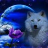 Diamond Painting Wolf in maanlicht - 40x30 cm