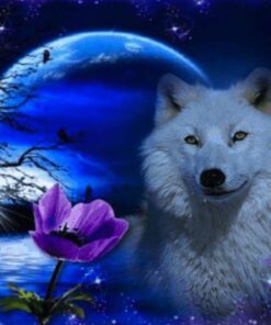 Diamond Painting Wolf in maanlicht - 40x30 cm