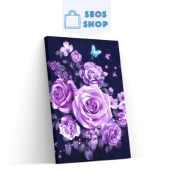 Diamond Painting Pakket Paarse Bloemen - SEOS Shop ®