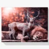 Diamond Painting Hert ligt op leeuw – SEOS Shop ®