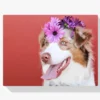 Diamond Painting Puppy met bloem op de hoofd – SEOS Shop ®