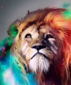 Gekleurde leeuw
