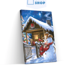 Diamond Painting Sneeuwpop voor kersthuisje - SEOS Shop ®