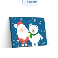 Diamond Painting Kleine kerstman en kleine ijsbeer - SEOS Shop ®