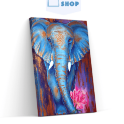 Diamond Painting Olifant met een Roze Lotus - SEOS Shop ®