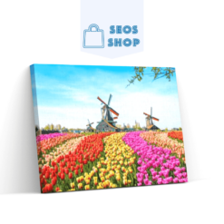 Diamond Painting Windmolens met Nederlandse tulpen - SEOS Shop ®