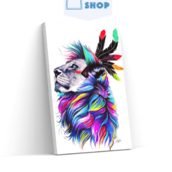 Diamond Painting Leeuw met veren - SEOS Shop ®