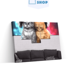 Diamond Painting Katten met koptelefoon 5 luik - SEOS Shop ®