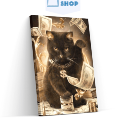 Diamond Painting Kat met geld - SEOS Shop ®