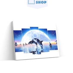 Diamond Painting Orca's in het water 5 luik - SEOS Shop ®