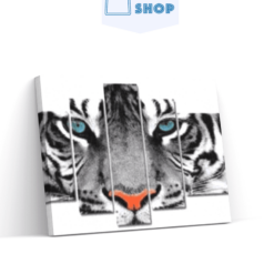 Diamond Painting Gefocuste tijger 5 luik - SEOS Shop ®