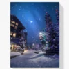 Diamond Painting Donker dorp met kerstboom – SEOS Shop ®