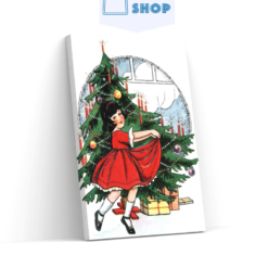 Diamond Painting Kerstboom met meisje - SEOS Shop ®