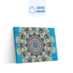 Diamond Painting Mandala Blauw Geel - SEOS Shop ®