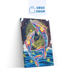 Diamond Painting Dolfijnen Gekleurd - SEOS Shop ®