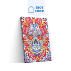Diamond Painting Skull Bloemen - SEOS Shop ®