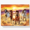 Diamond Painting Paarden met rode gloed – 40×40 cm – SEOS Shop ®