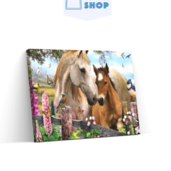 Diamond Painting Prachtige Paarden - 30x25 cm