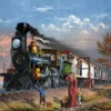 De Blije trein - Diamond painting