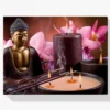 Diamond Painting Boeddha met kaarsen en bloemen 30×25 – SEOS Shop ®